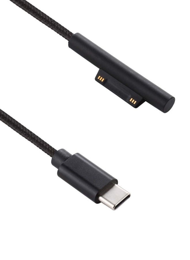 NIBEMINENT Nylon Male Power Cable For Microsoft Surface Pro Black - Image 3