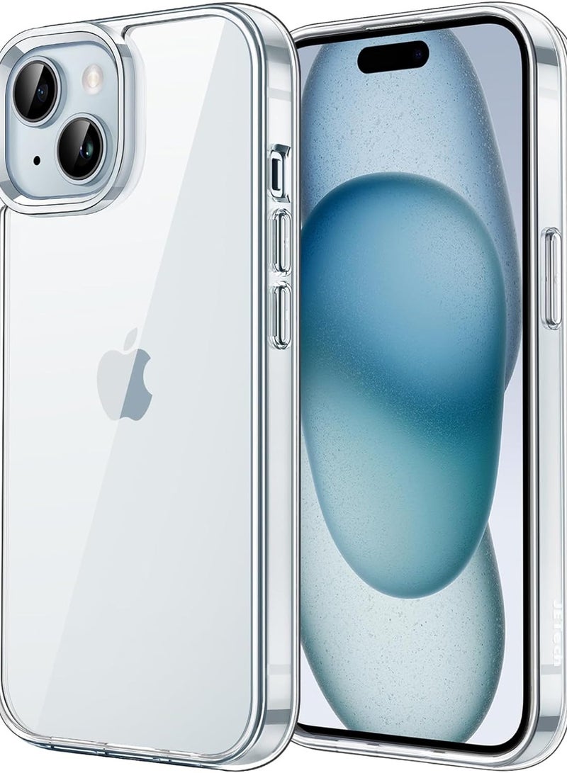 Protective Case for iPhone 15 6.1 inch Anti-yellowing Shock Absorption Cover Scratch Clear Back TPU Polycarbonate - Image 1