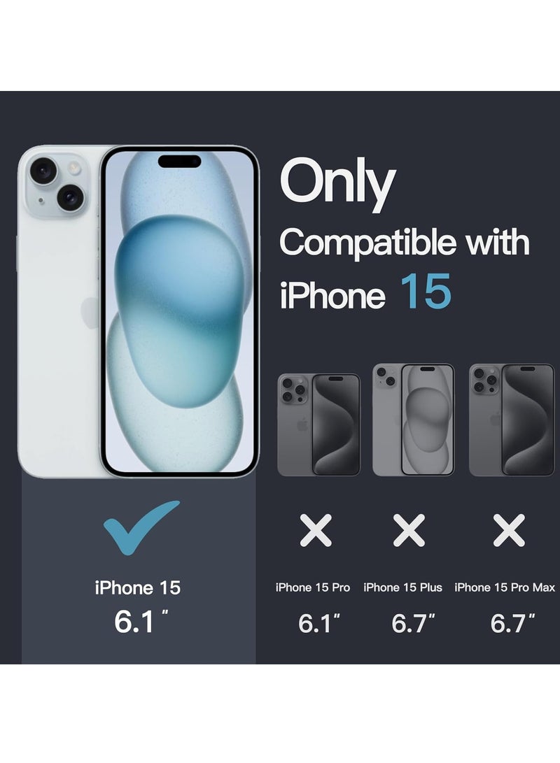 Protective Case for iPhone 15 6.1 inch Anti-yellowing Shock Absorption Cover Scratch Clear Back TPU Polycarbonate - Image 2