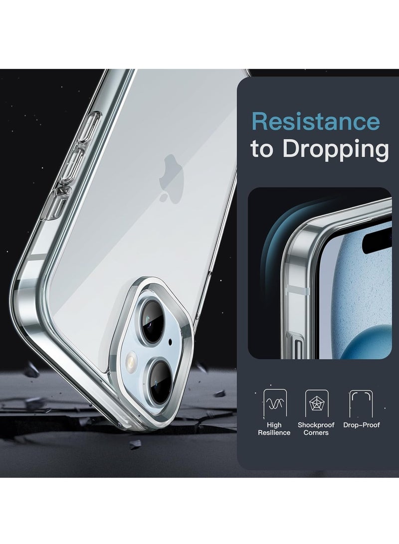 Protective Case for iPhone 15 6.1 inch Anti-yellowing Shock Absorption Cover Scratch Clear Back TPU Polycarbonate - Image 4