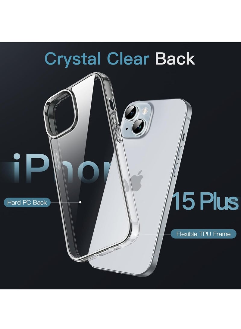 Protective Case for iPhone 15 6.1 inch Anti-yellowing Shock Absorption Cover Scratch Clear Back TPU Polycarbonate - Image 3