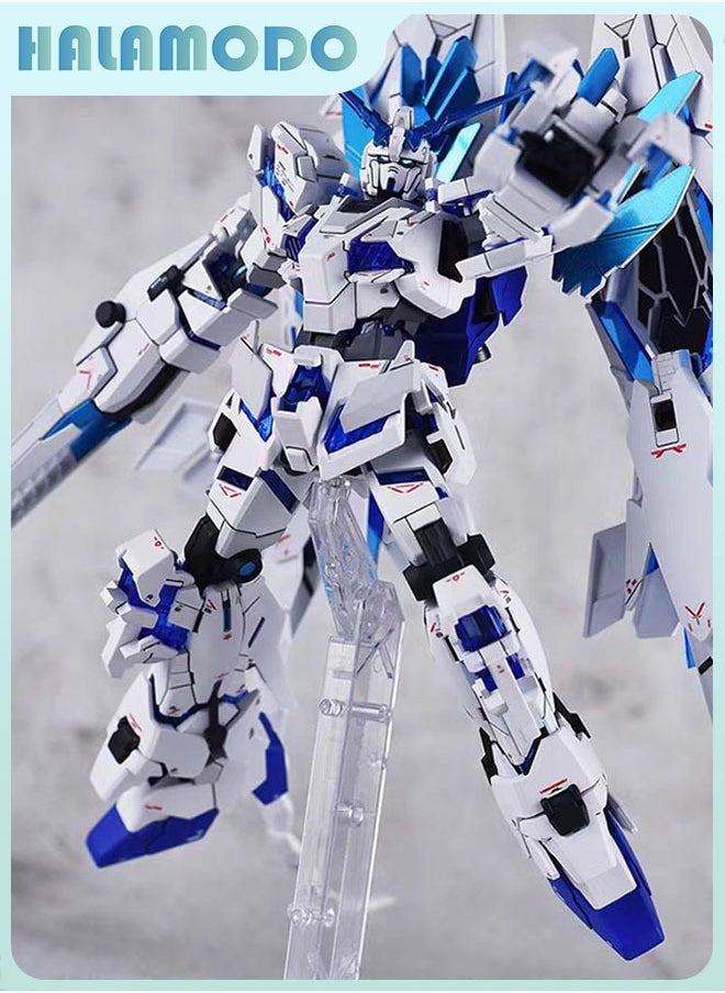 Gundam Modong HG Perfect Unicorn Gundam Action Figure Mecha Assembly Model with Stand, a Super Cool Desktop Decoration, an Assembly Toy Loved by Both Boys and Girls