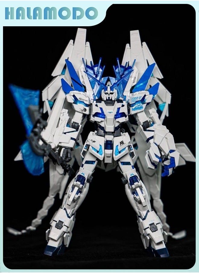 HALAMODO Gundam Modong HG Perfect Unicorn Gundam Action Figure Mecha Assembly Model with Stand, a Super Cool Desktop Decoration, an Assembly Toy Loved by Both Boys and Girls  - Image 3