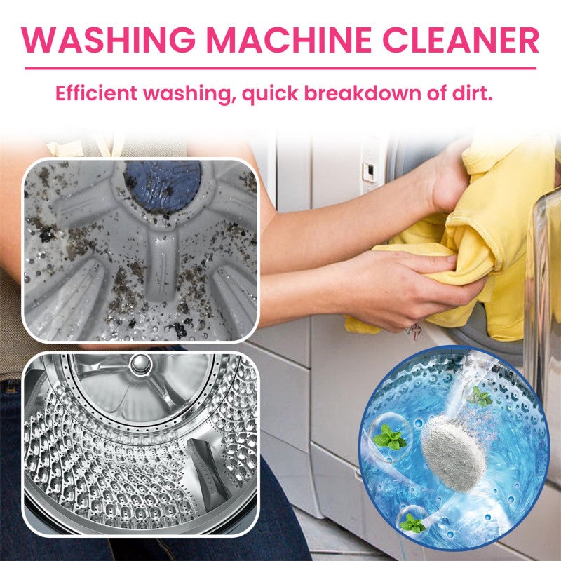 Washing Machine Effervescent Tablets: White, Effortless Stain & Dirt Removal - Automatic Drum Cleaning, Time-Saving - Versatile Formula for All Washing Machine Models - Image 3