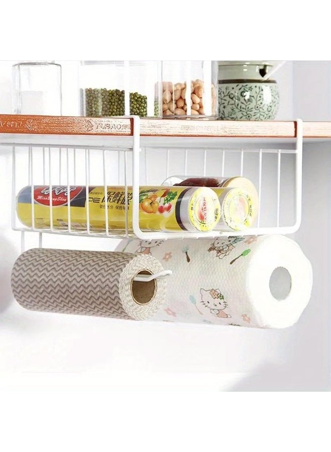 1pcs Kitchen Rack, Cabinet Layered Storage Rack, Multi-layer Storage Rack, Multi-functional Seasoning Jar And Tableware Storage Rack With Hanging Hook