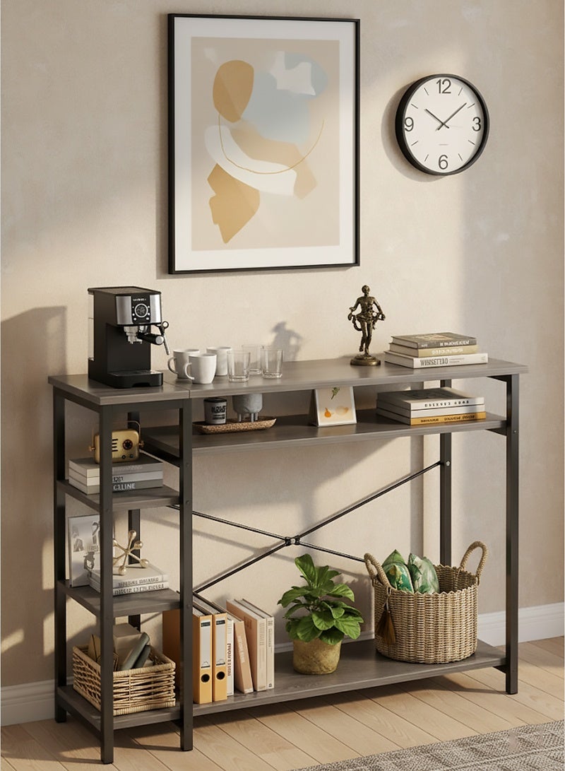 AGD Console Table for the Living Room, with Open Storage Shelves, Entrance Table, and Sofa 130*35*90 cm - Image 1