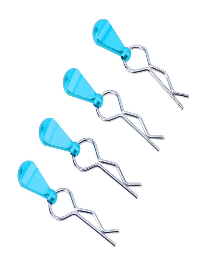 4Pcs RC Body Clip Pin Stainless Steel R Shape Universal for 1/8 1/10 Remote Control Car Blue - Image 5