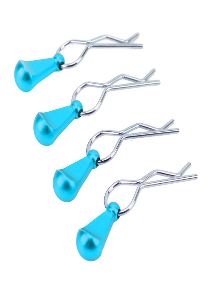 4Pcs RC Body Clip Pin Stainless Steel R Shape Universal for 1/8 1/10 Remote Control Car Blue - Image 2