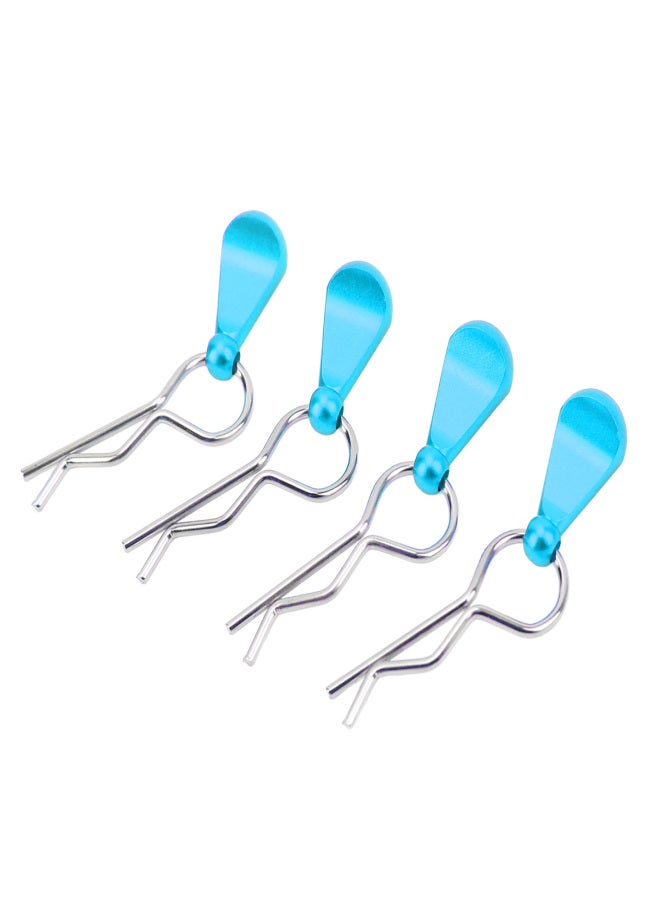 4Pcs RC Body Clip Pin Stainless Steel R Shape Universal for 1/8 1/10 Remote Control Car Blue - Image 4