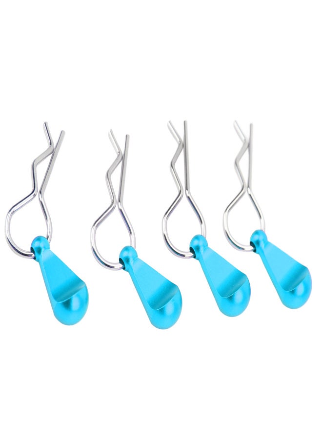 4Pcs RC Body Clip Pin Stainless Steel R Shape Universal for 1/8 1/10 Remote Control Car Blue - Image 3
