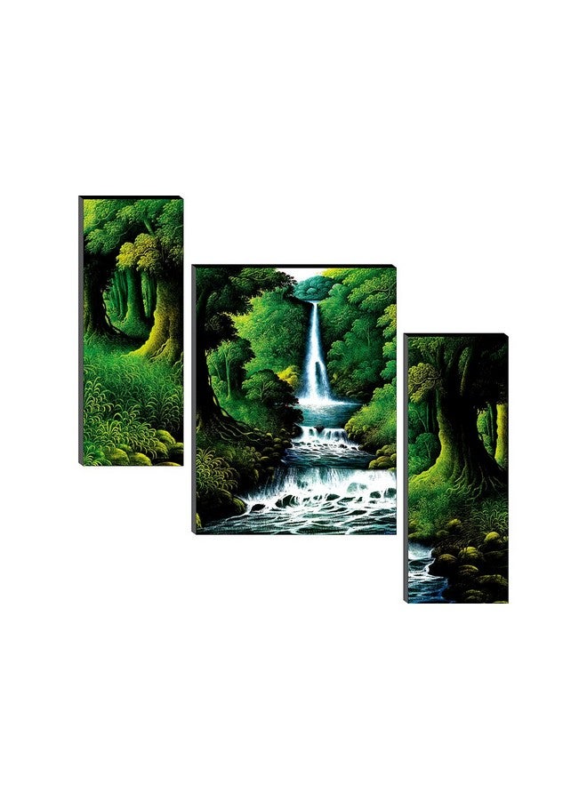 SAF paintings 6MM Waterfall Nature Set of 3 Panel Painting(SANFJM1106) SAFJM1106 - Image 1