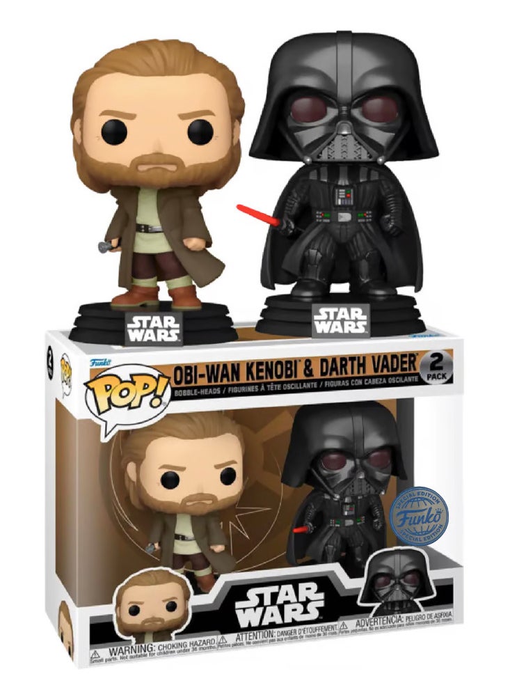 FUNKO POP - Funko Pop! Star Wars - Obi-Wan Kenobi And Darth Vader - 2 Pack - Image 1