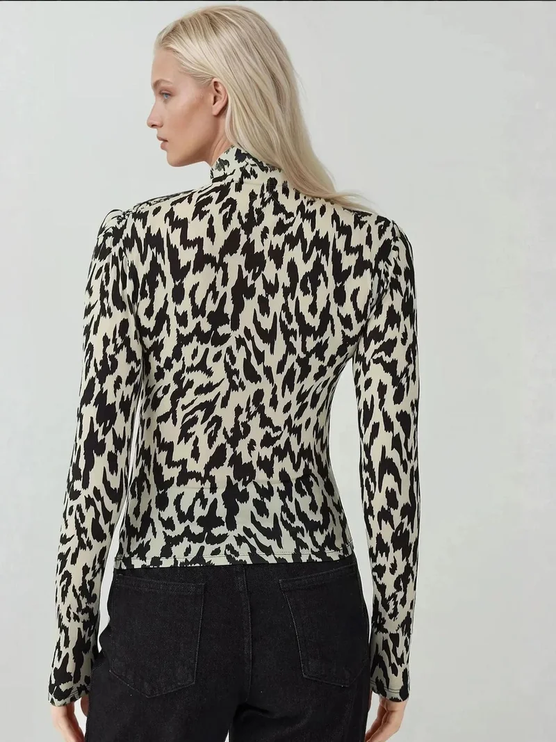 HICCUP Long Sleeve Printed Top