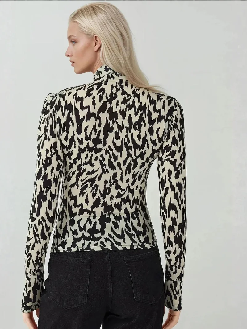 HICCUP Long Sleeve Printed Top