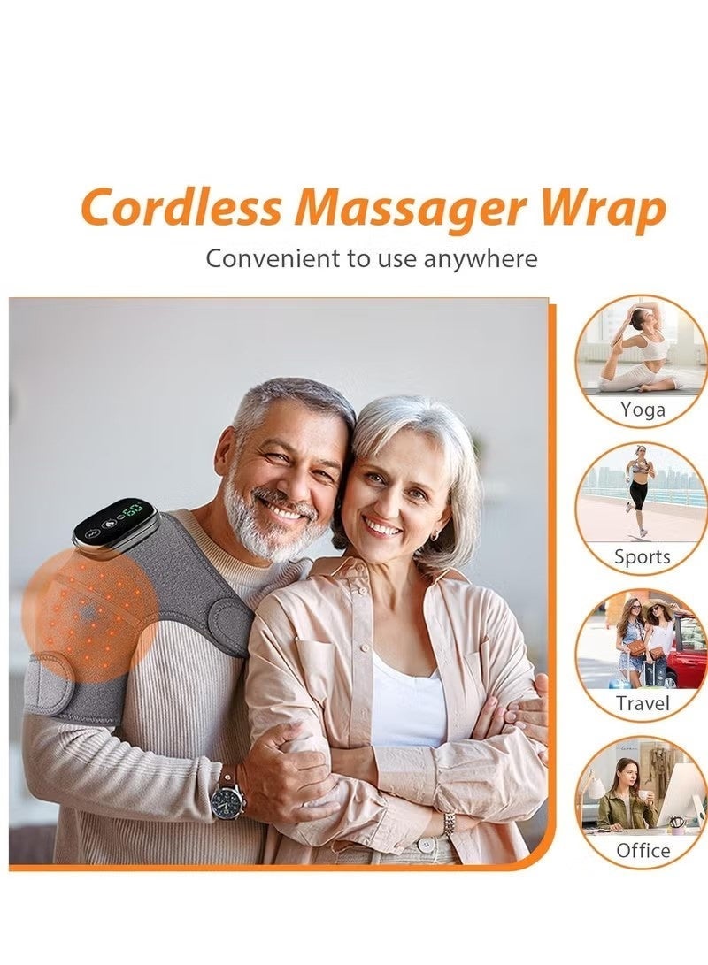 Realfrog Electric Knee Massager，3-in-1 Heated Knee Cordless Massager，Neck & Shoulder Massager,Massage Shoulder Machine，Adjustable Heat with 3 Speed - Image 3