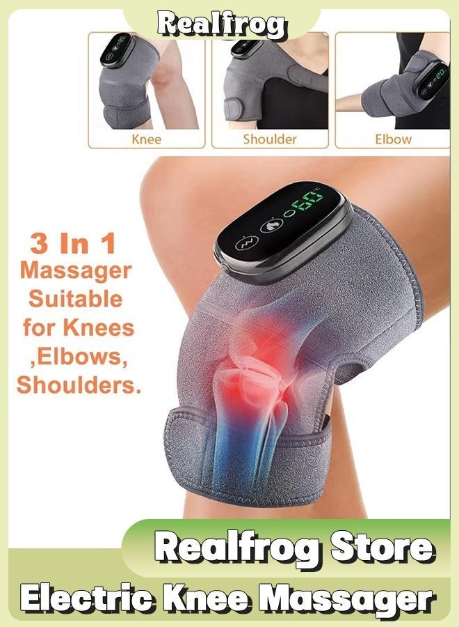 Realfrog Electric Knee Massager，3-in-1 Heated Knee Cordless Massager，Neck & Shoulder Massager,Massage Shoulder Machine，Adjustable Heat with 3 Speed - Image 2