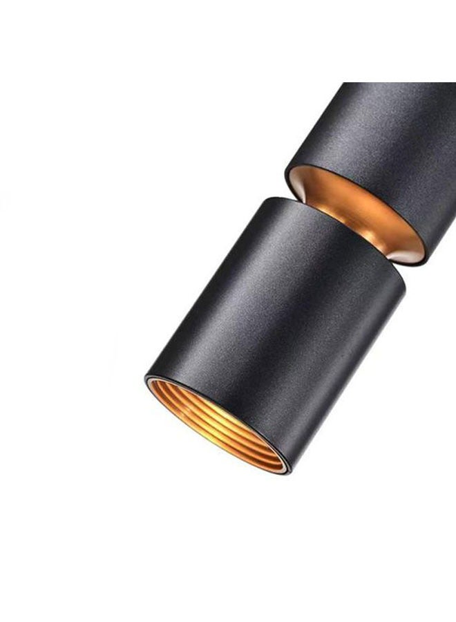 ٍSiera Light A black hanging tube light with a decorative grooved ring warm light 4 watt P0686  - Image 2