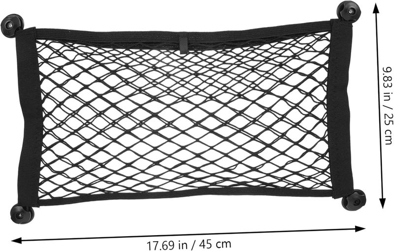 ABOOFAN 2pcs Trunk Net Organizer for Cars Durable Storage Pockets with Hooks Efficient Cargo Net for Groceries and Tools - Image 2