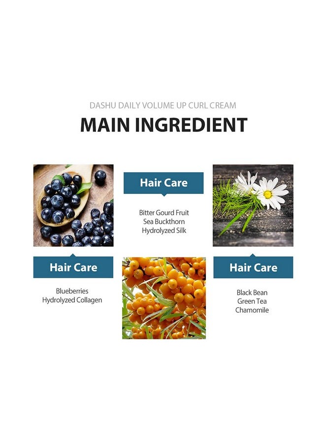 Dashu - Ashu Daily Volume Up Curl Cream (Two Bundle) Hair Styling Cream Curl Defining Cream Volumizing Add Texture Anti Frizz Styling Cream - Image 1