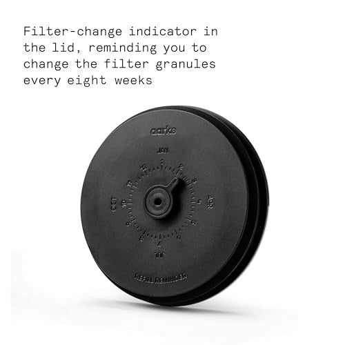 Aarke Purifier Glass Water Pitcher, Refillable Stainless Steel Filter, 8-Weeks Performance, BPA-Free, Dishwasher Safe, Pure & Enriched Refill Granules, 1.66L (7 Cups) Capacity - Image 5