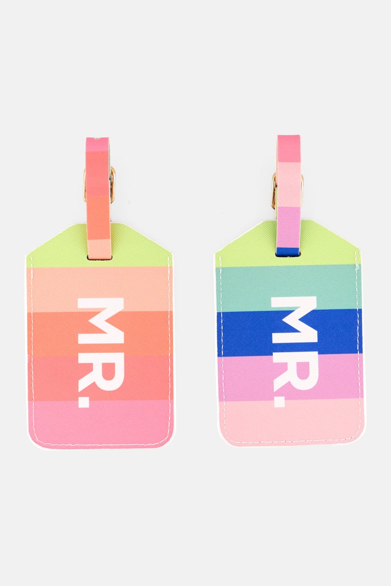 Miamica 2 Pieces Luggage Tag, Pink Combo  - Image 2