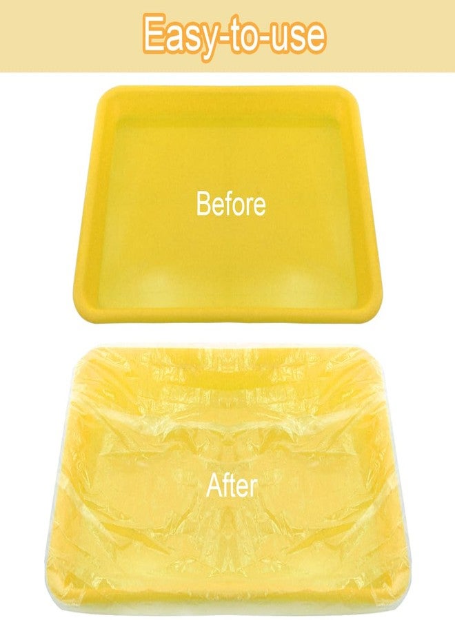 TCOTBE 40 Pieces Pet tray Disposable Plastic film Cover Toilet pad Paper Rabbit Hamster Toilet film Cover pet dust Cover, Cage Liners for Small Animals Disposable Hamster Tray Liner - Image 3