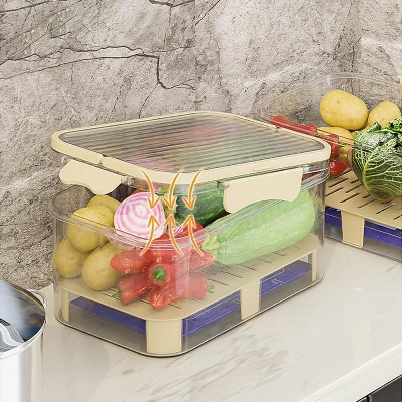 Acrylic Sealed Food Storage Box With Inner Strainer and Ice Pack for Fresh Fruit Meat and Snacks During Travel Gym and Outdoor Use Durable Leakproof Design for Daily Practical Convenience - Image 5