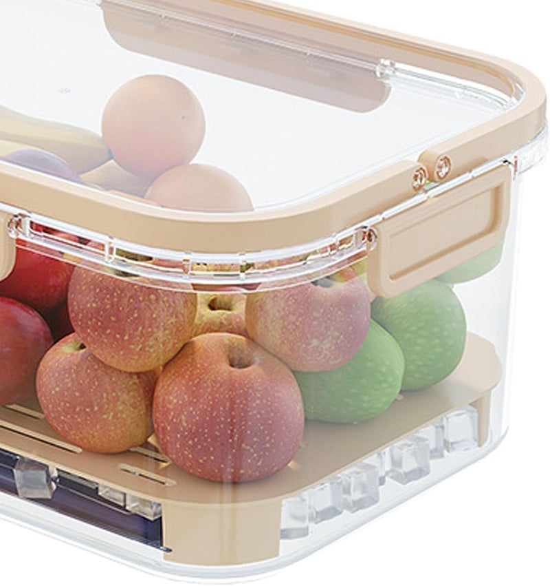 Acrylic Sealed Food Storage Box With Inner Strainer and Ice Pack for Fresh Fruit Meat and Snacks During Travel Gym and Outdoor Use Durable Leakproof Design for Daily Practical Convenience - Image 2