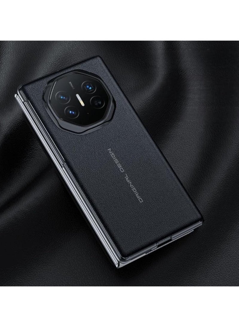 general Compatible with Huawei Mate XT Ultimate Case, built-in metal stand 【support magnetic car stand】 Magnet leather Smart View clamshell phone case for men - Image 3