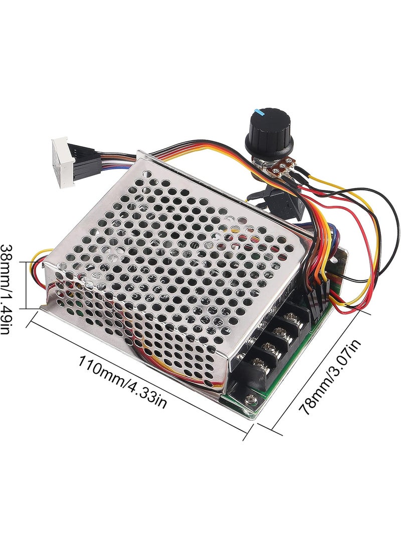 UMLIFE 1PACK DC Motor Speed Controller 10V55V 12V 24V 36V 40A Stepless DC Motor Speed Controller with ForwardBrakeReverse SwitchAjustable Potentiometer Digital Display 1PACK  - Image 2