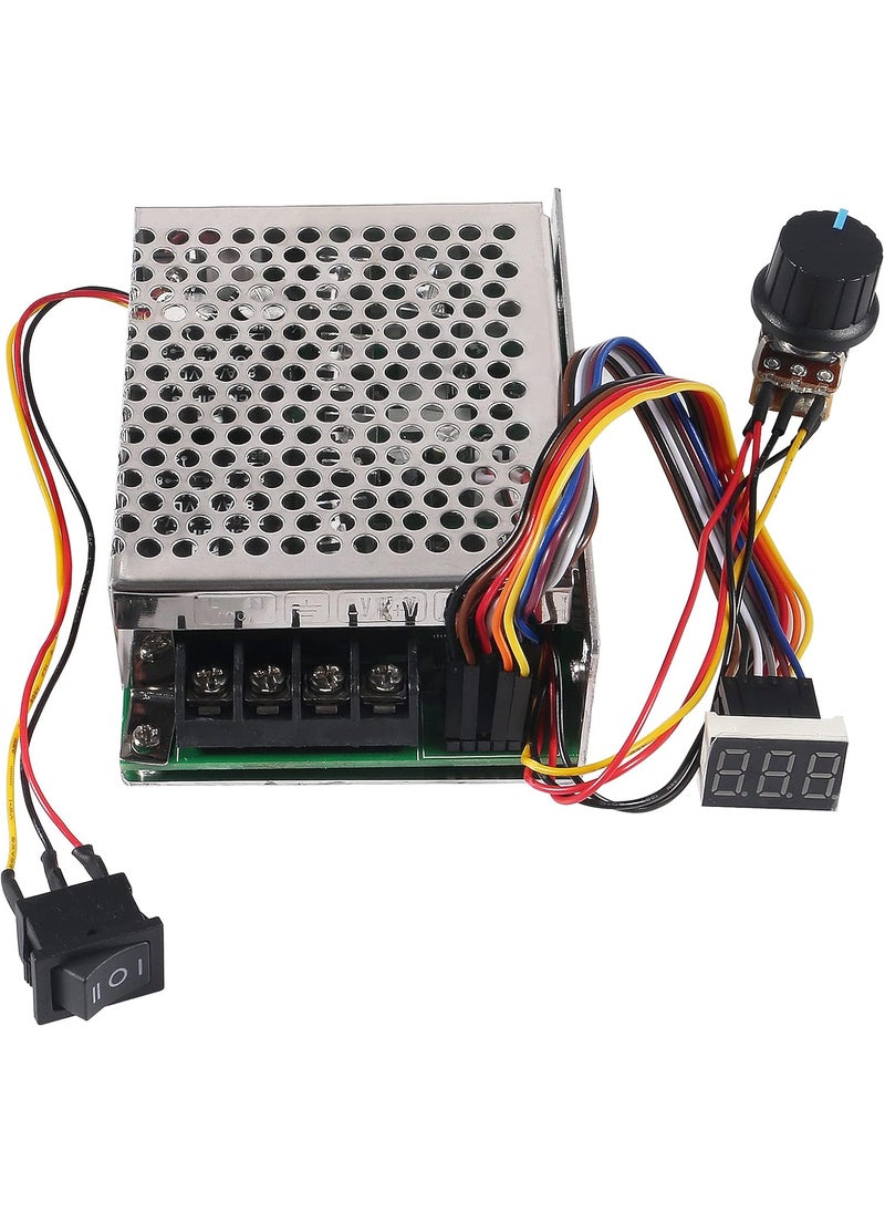UMLIFE 1PACK DC Motor Speed Controller 10V55V 12V 24V 36V 40A Stepless DC Motor Speed Controller with ForwardBrakeReverse SwitchAjustable Potentiometer Digital Display 1PACK  - Image 1