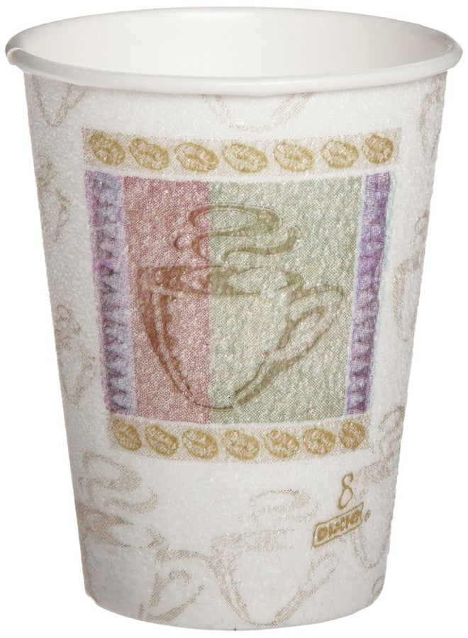 Dixie Perfectouch Paper Hot Cups, 12 Oz, Coffee Haze Design, 50/Pack