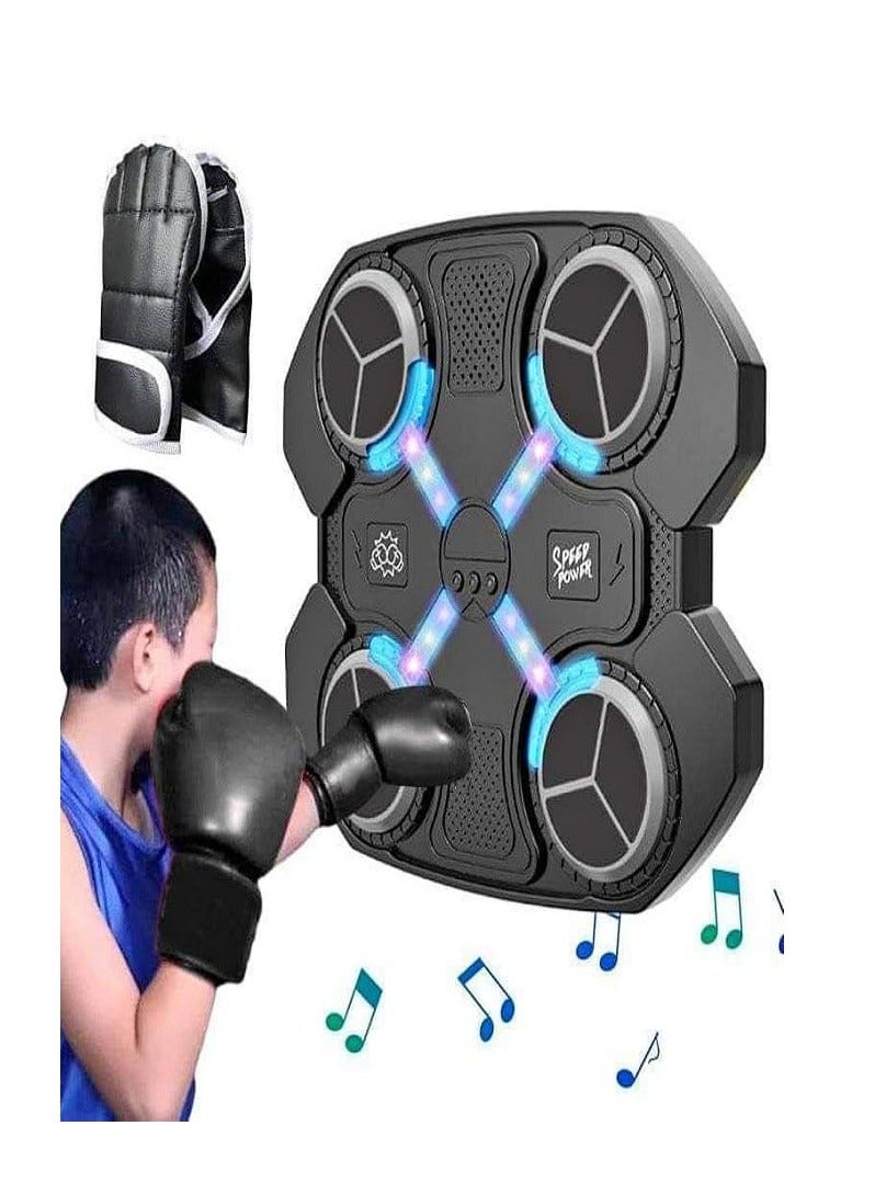 Smart Blutooth Music Boxing Machine Wall Mounted With Boxing Gloves, Music Punching Machine, Fun-Filled And Safe Exercise For Adults & Children - Image 2