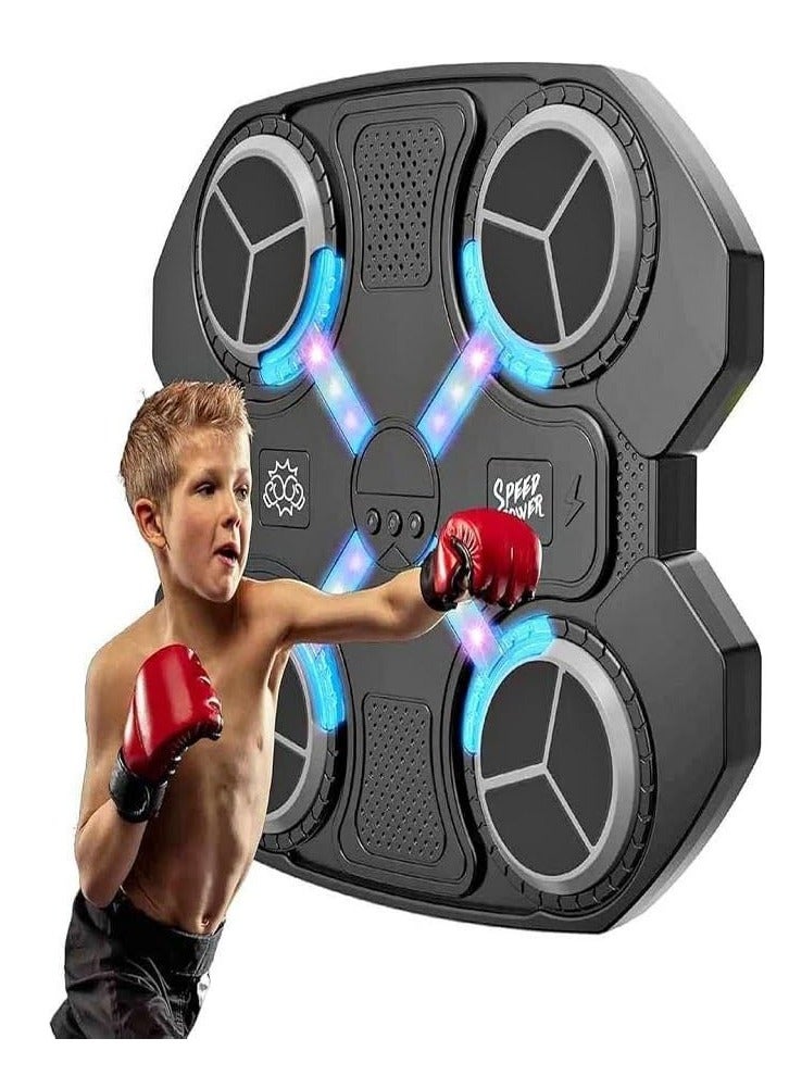 Smart Blutooth Music Boxing Machine Wall Mounted With Boxing Gloves, Music Punching Machine, Fun-Filled And Safe Exercise For Adults & Children - Image 3