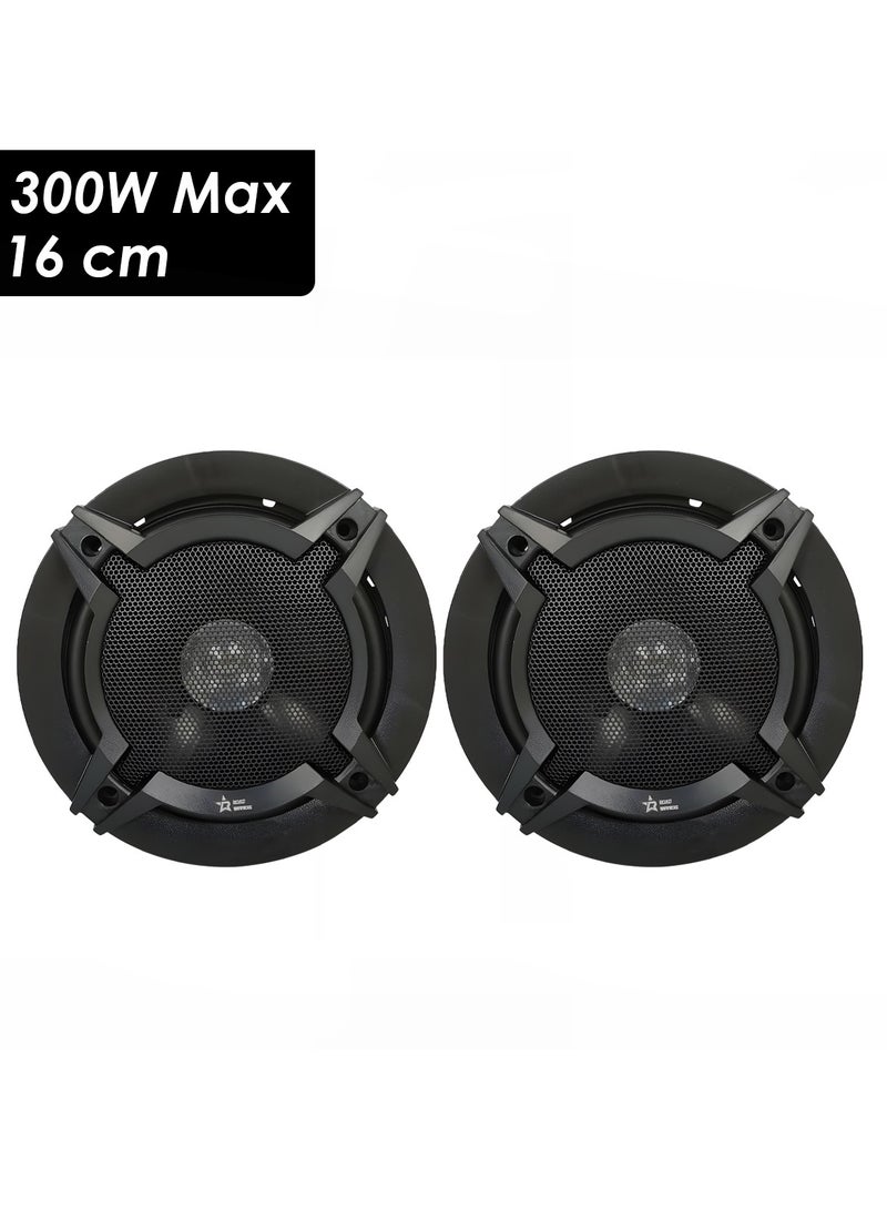 Generic Car Mega Bass Speakers RW-161 300W/45W 6 Inch Dual Cone Car Speakers - Cars Entertainment Systems 2 Pieces  - Image 4