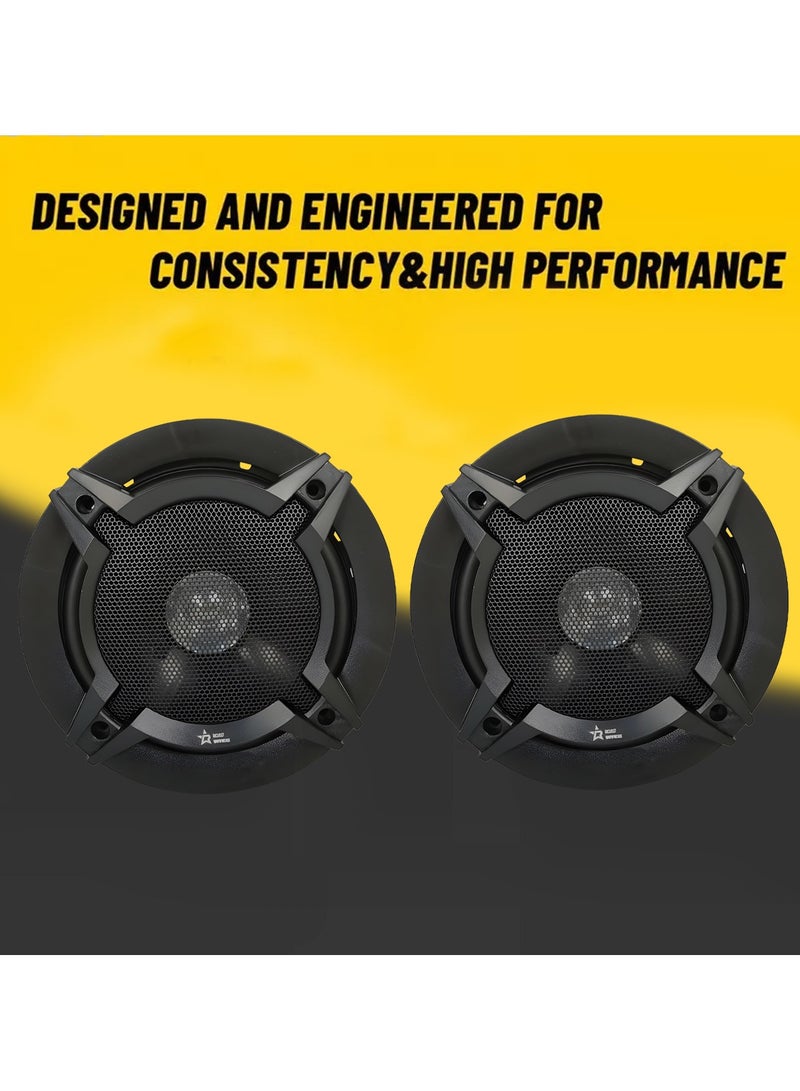 Generic Car Mega Bass Speakers RW-161 300W/45W 6 Inch Dual Cone Car Speakers - Cars Entertainment Systems 2 Pieces  - Image 5
