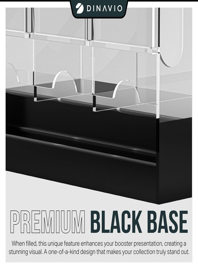 Dinavio Crafthouse 3-Slot Booster Pack Dispenser with Black Base - Fits 120 Booster Packs for Dispensing - Compatible with TCG Trading Card Boosters and Sports Card Boosters - 4mm Acrylic Stackable - Image 3