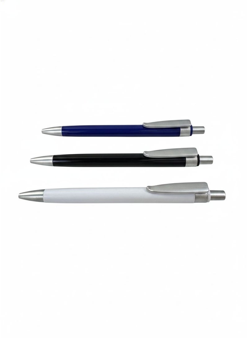 ركس 3 اقلام لون ابيض و ازرق و اسود لون الحبر ازرق 69759 - Image 1