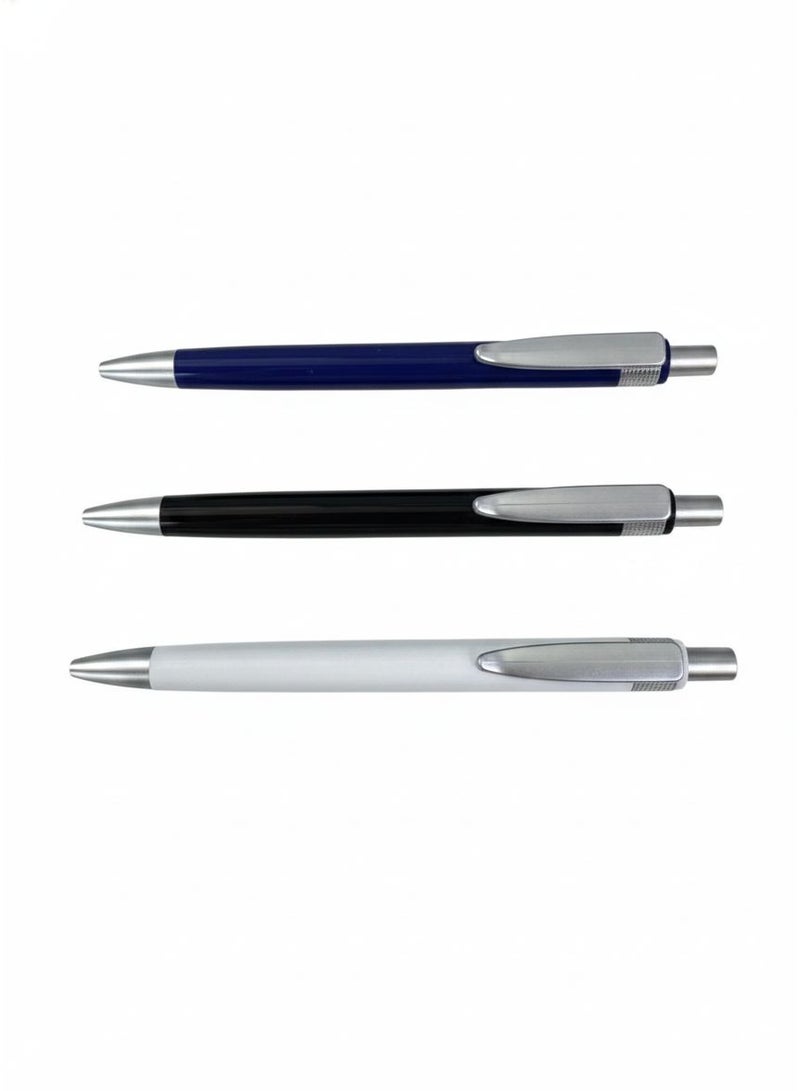 ركس 3 اقلام لون ابيض و ازرق و اسود لون الحبر ازرق 69759 - Image 2