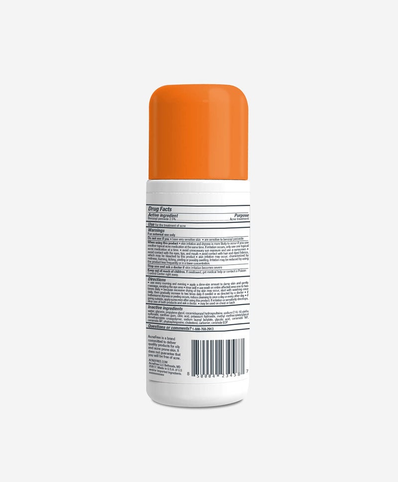 AcneFree منظف حب الشباب خالي من الزيت للبشرة الدهنية والبشرة المعرضة لحب الشباب، مُركب مع بيروكسيد البنزيل 2.5%، يساعد في إزالة العيوب وتغذية البشرة، 8 أونصة سائلة (عبوة من 3) - Image 5