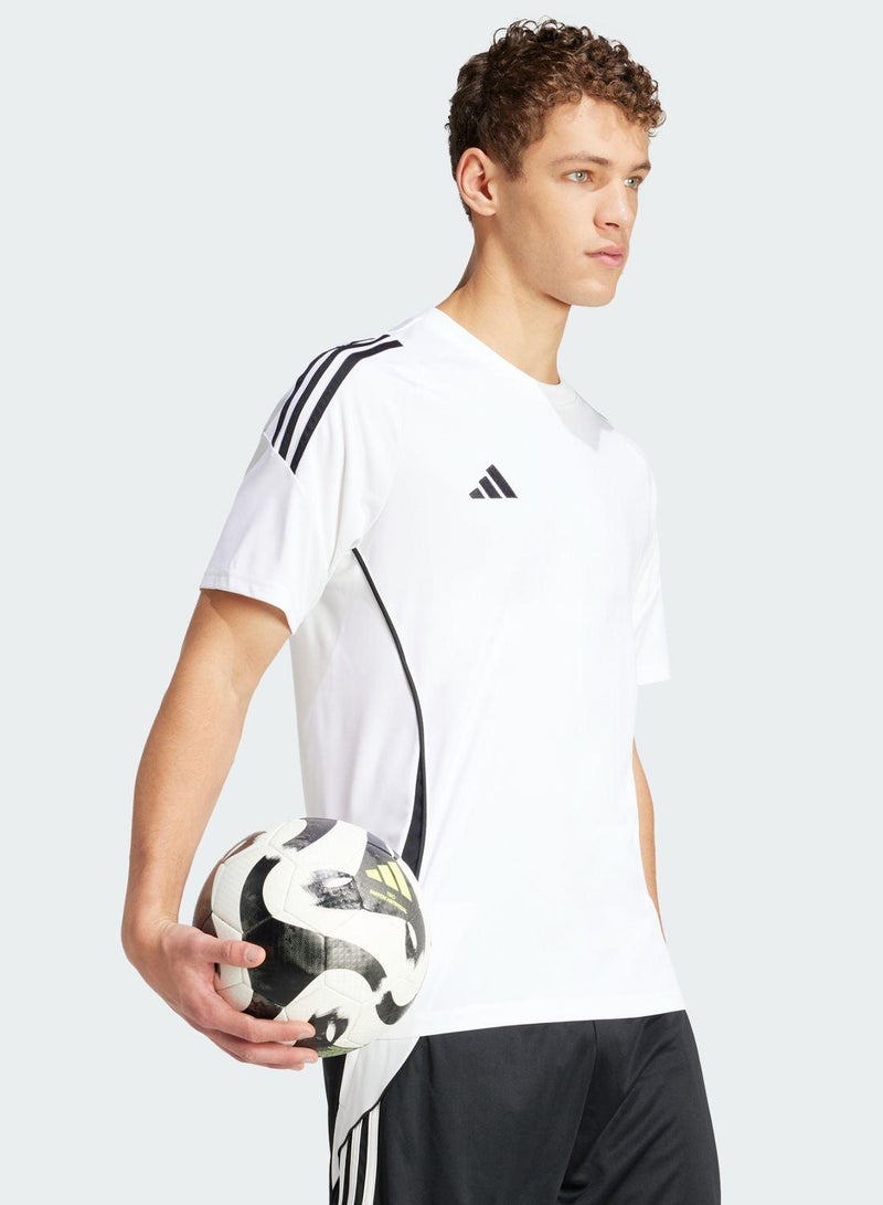 adidas تيرو  جيرسي أبيض بأكمام قصيرة للرجال - Image 5