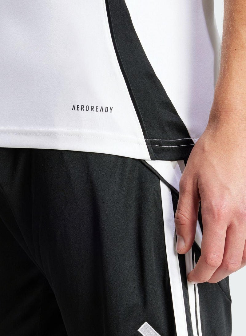 adidas تيرو  جيرسي أبيض بأكمام قصيرة للرجال - Image 4