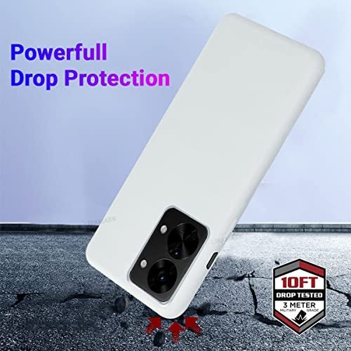 LIRAMARK Liquid Silicone Soft Back Cover Case for OnePlus Nord 2T 5G / 1+Nord 2T 5G (White) - Image 4