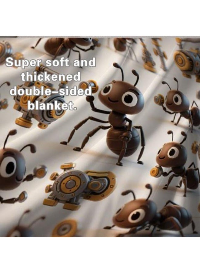 عام بطانية رقيقة من الفانيلا الكرتونية للأطفال والرضع (دافئة ومريحة، ومناسبة للنوم والألعاب) 70 سم * 100 سم - Image 4