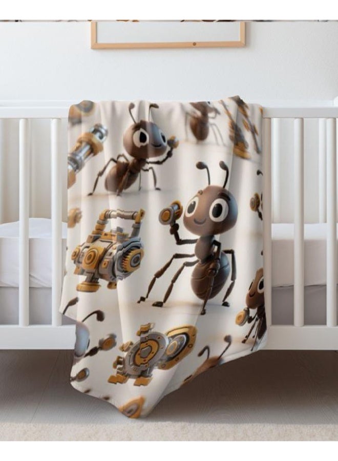 عام بطانية رقيقة من الفانيلا الكرتونية للأطفال والرضع (دافئة ومريحة، ومناسبة للنوم والألعاب) 70 سم * 100 سم - Image 3