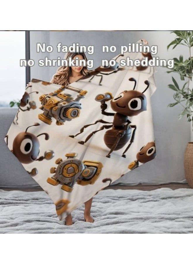 عام بطانية رقيقة من الفانيلا الكرتونية للأطفال والرضع (دافئة ومريحة، ومناسبة للنوم والألعاب) 70 سم * 100 سم - Image 1