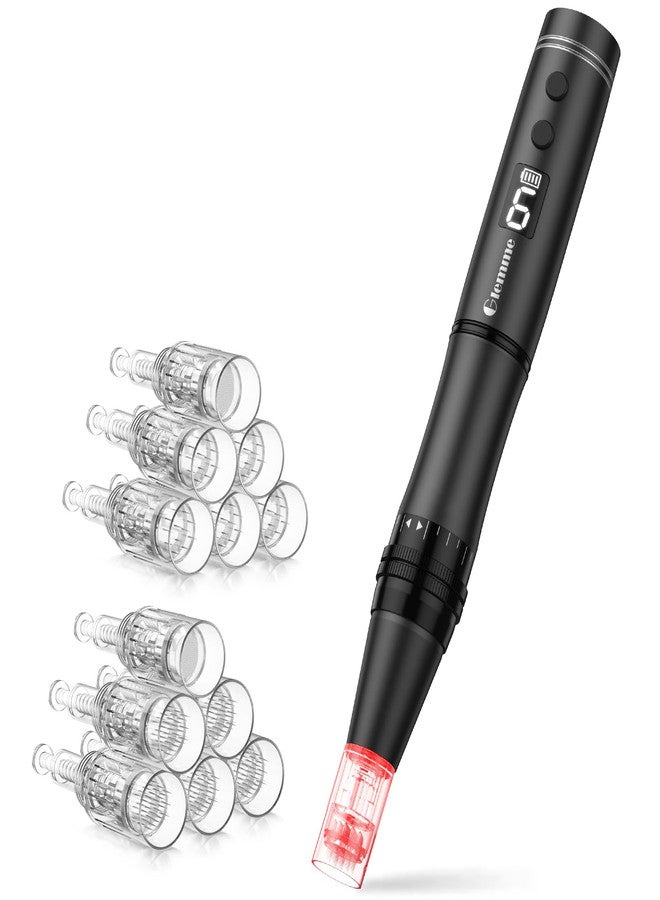 Glemme Microneedling Pen Derma Roller Pen for Hair Beard Face Skin care, Derma Pen Microneedle Stamp Pen for Women Men Home Use - Image 1