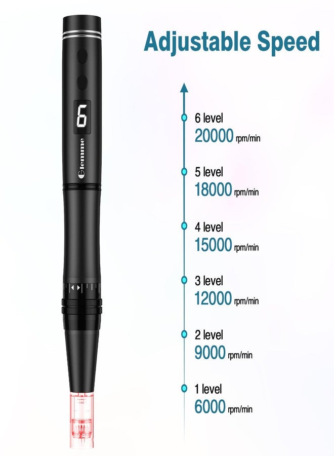 Glemme Microneedling Pen Derma Roller Pen for Hair Beard Face Skin care, Derma Pen Microneedle Stamp Pen for Women Men Home Use - Image 3