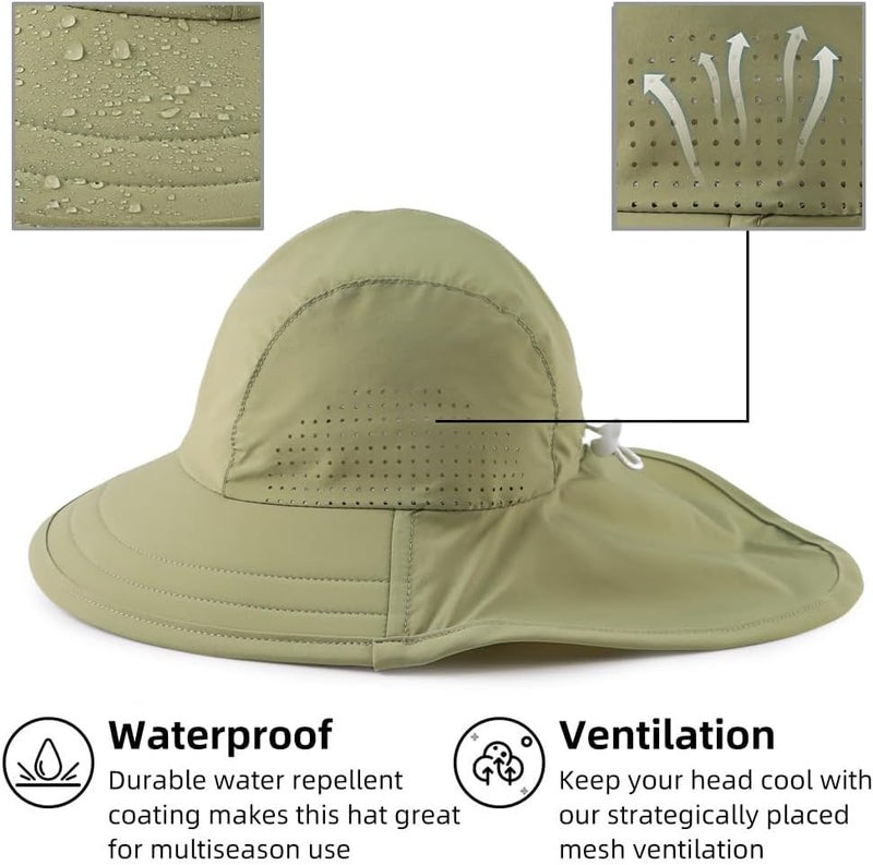 Yuoahcn Baby Dinosaur Sun Hat Toddler Boys Beach Hats Breather Quick Dry Kids Bucket Cap UV Protection Swim Hat for Girl 0-4Y - Image 3