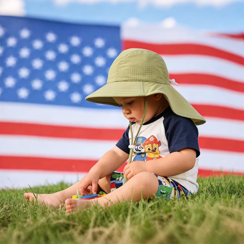 Yuoahcn Baby Dinosaur Sun Hat Toddler Boys Beach Hats Breather Quick Dry Kids Bucket Cap UV Protection Swim Hat for Girl 0-4Y - Image 2